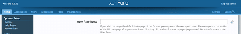 custom homepage in xenforo